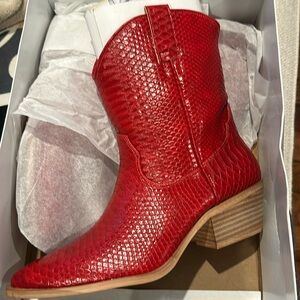 Red western boots from VICI